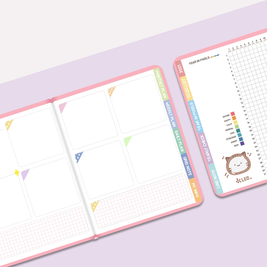 쉐어프렌즈 굿노트 2021 다이어리